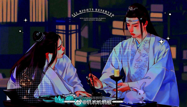 Обои картинки фото рисованное, кино,  мультфильмы, вэй, усянь, лань, ванцзы