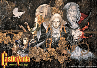 Картинка видео+игры castlevania персонажи сова черепа розы