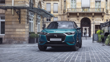 Картинка suv+ds+3+crossback автомобили citroen ds синий дома двор