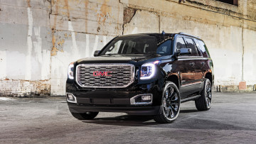 Картинка suv+gmc+yukon+denali+ultimate+black+2018 автомобили gm-gmc черный стена