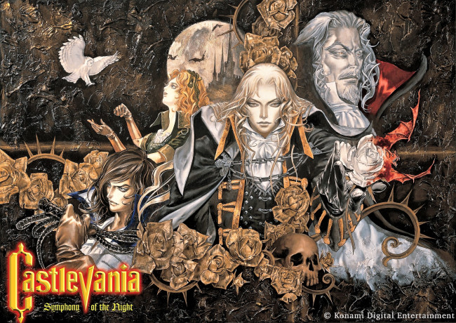 Обои картинки фото видео игры, castlevania, персонажи, сова, черепа, розы