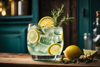 Картинка 3д+графика еда- food джин тоник