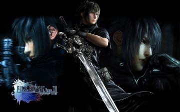 обоя видео игры, final fantasy xiii, парень, куртка, меч, перчатки