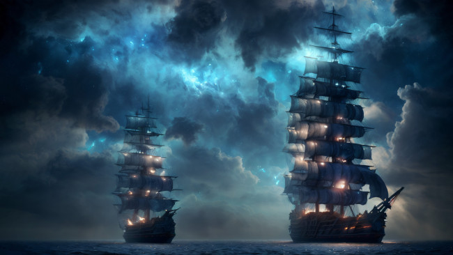 Обои картинки фото фэнтези, корабли, нейросети, графика, нейроарт, ai, art, нейронные, сети, рисунки, нейро, искусство, нейрографика, graphics, neuroart, neural, networks, drawings, neuro, neurography