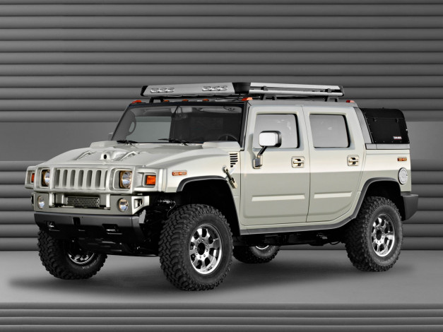Обои картинки фото hummer, h2, sut, dirt, sport, concept, автомобили