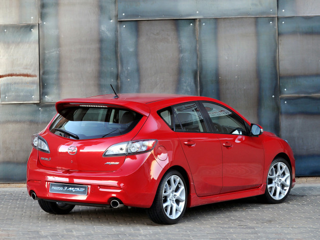 Обои картинки фото mazda, mps, автомобили, мазда, 3, мпс, красная, red