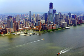 Картинка сша нью джерси города панорамы небоскребы река