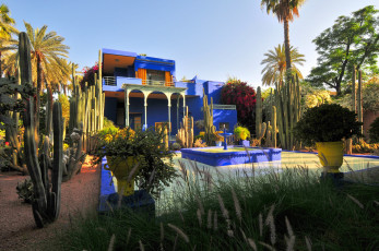 Картинка morocco marrakech jardin majorelle города здания дома сад королевский