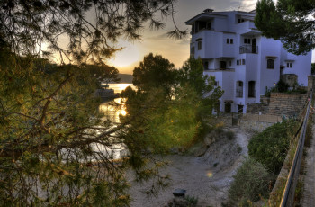 Картинка испания балеарские ва кальвиа города здания дома остров курорт