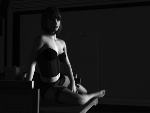 Картинка 3д графика people люди девушка взгляд