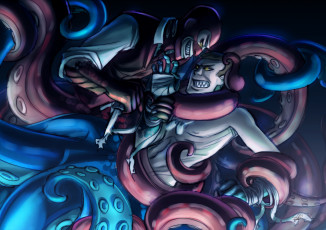 Картинка рисованные люди нож