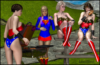 обоя 3д, графика, fantasy, фантазия, девушки, lordsnot