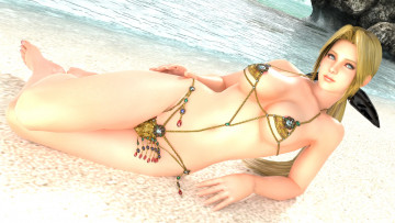 Картинка 3д графика anime аниме пляж песок море