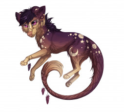 Картинка рисованные животные +сказочные +мифические животное белый фон