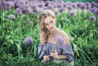 Картинка девушки -unsort+ блондинки волосы алиум