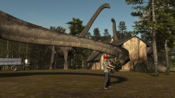 Картинка 3д+графика животные+ animals динозавры