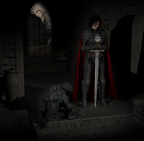 Обои картинки фото 3д графика, амазонки , amazon, меч, воин, девушка, существо