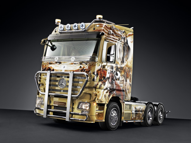 Обои картинки фото автомобили, mercedes trucks, actros