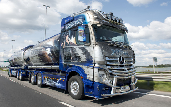 Обои картинки фото автомобили, mercedes trucks, actros