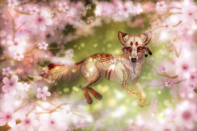 Обои картинки фото рисованные, животные,  сказочные,  мифические, собака