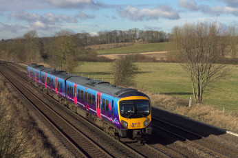 Картинка техника поезда локомотив состав рельсы дорога железная