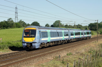 Картинка техника поезда состав локомотив дорога рельсы железная