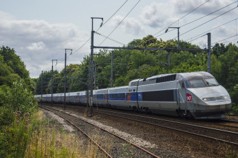 Картинка техника поезда состав локомотив рельсы дорога железная