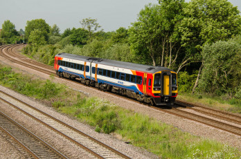 Картинка техника поезда дорога железная состав локомотив рельсы