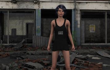 Картинка 3д+графика люди+ people девушка взгляд фон