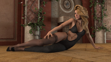 Картинка 3д+графика люди+ people фон взгляд девушка