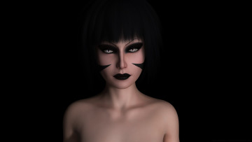 Картинка 3д+графика портрет+ portraits фон взгляд девушка