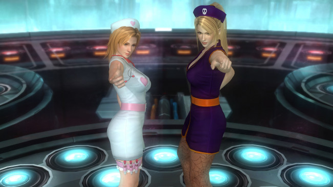 Обои картинки фото видео игры, dead or alive 5, девушки, взгляд, фон, поза