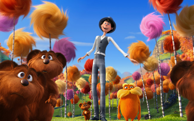 Обои картинки фото мультфильмы, dr,  seuss` the lorax, персонаж