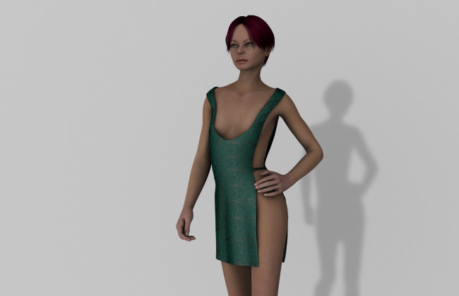 Обои картинки фото 3д графика, люди , people, девушка, взгляд, фон