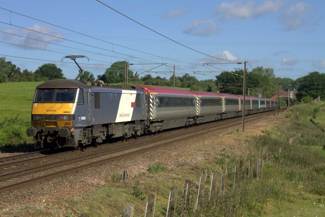 Обои картинки фото техника, электровозы, состав, локомотив, рельсы, дорога, железная