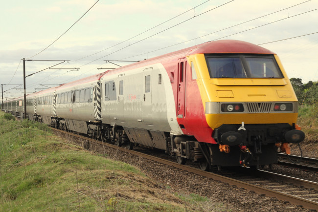 Обои картинки фото техника, поезда, рельсы, локомотив, дорога, железная, состав