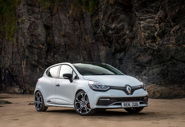 Обои картинки фото автомобили, renault, 2015г, renaultsport, 220, clio, светлый, trophy
