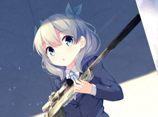 Картинка аниме оружие +техника +технологии девушка