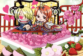 Картинка аниме one+piece девушки взгляд фон