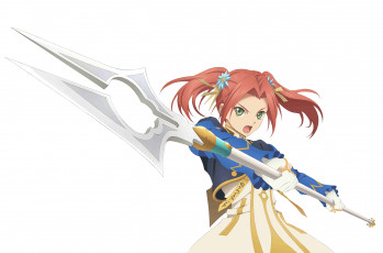 Картинка аниме оружие +техника +технологии девушка копьё