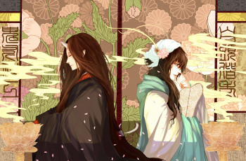 Картинка аниме hoozuki+no+reitetsu парни демоны