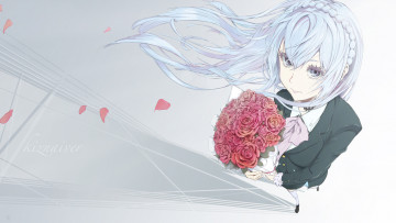 Картинка аниме kiznaiver девушка букет