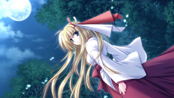 Картинка kagura+douchuuki аниме unknown +другое фон взгляд девушка