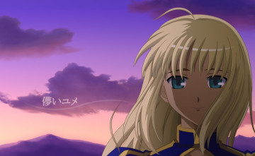 Картинка аниме fate stay+night фон взгляд девушка