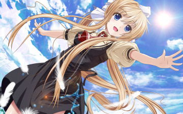 обоя аниме, air, девочка