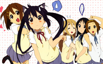 Картинка аниме k-on девушка взгляд фон