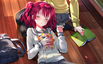 Картинка аниме love+live +school+idol+project фон взгляд девушка