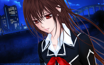 Картинка аниме vampire+knight девушка взгляд фон
