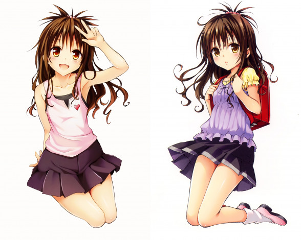 Обои картинки фото аниме, to love ru, девочки