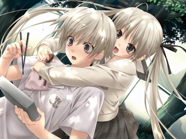 Обои картинки фото аниме, yosuga no sora, пара